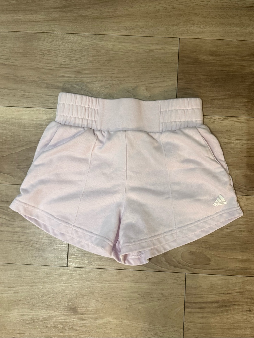 adidas Pink High-Waist Athletic Shorts